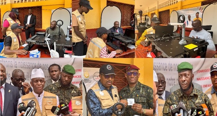 Top départ du recensement biométrique à Conakry donné à Kaloum par le Général Amara Camara